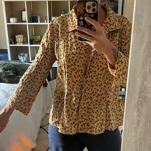 Christopher & Banks Y2K flared sleeve blouse